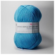 Пряжа Пехорка Кроссбред Бразилии, 50 % мериносовая шерсть, 50 % акрил, 100 г, 500 м, 5 шт., 583 бирюза