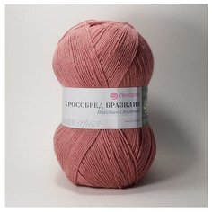 Пряжа Пехорка Кроссбред Бразилии, 50 % мериносовая шерсть, 50 % акрил, 100 г, 500 м, 5 шт., 28-амарант
