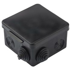 Коробка распаячная КМР-030-031 с крышкой 80х80х50 7 мембранных вводов IP54 черн. EKF plc- kmr-030-031- b