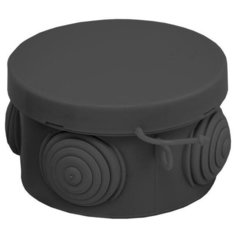 Коробка распаячная КМР-040-038 с крышкой 65х40 4 мембранных ввода IP54 черн. EKF plc- kmr-040-038- b