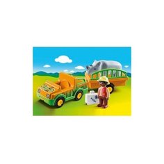 Конструктор Playmobil Автомобиль зоопарка с носорогом