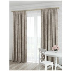 Комплект штор на ленте "Тату", бежевый, 150*270 см - 2 шт Sola
