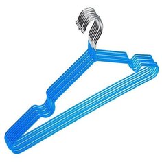 Вешалка- плечики металлическая Attache с перекладиной, размер 48-50, голубая, 10шт.