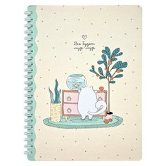 Тетрадь общая BeSmart А5, 120 л, клетка, спираль, Mur-mur, Аквариум (N2591)