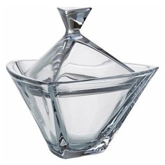 Ваза для конфет 18 см с крышкой Crystalite Bohemia "Tриангл /Без декора" / 021112