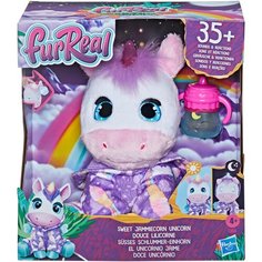 Интерактивная мягкая игрушка FurReal Friends Малыш Единорог F2066, белый/фиолетовый