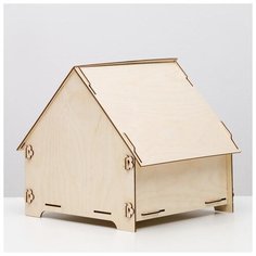 Домик для животных зооник "Избушка", разборный, 30*30*30 см