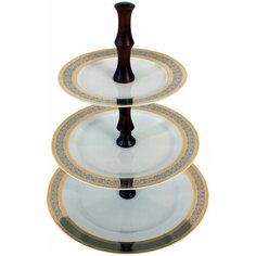 Этажерка 3-х ярусная "Opal"; "Широкий кант, платина золото" Thun1794