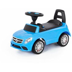 Каталка-автомобиль Полесье SuperCar №3, со звуковым сигналом, голубая