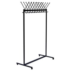 Вешалка гардеробная Комус на колесах, черная