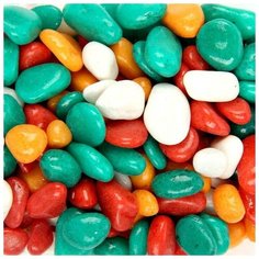 DECOR DE Грунт для аквариума (5-10 мм) зеленый-рыжый-красный-белый, 350 г