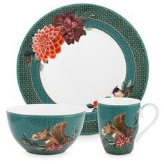 Набор из 3-х предметов для завтрака: Тарелка д. 21 см, пиала д. 15 см, кружка большая 350 мл, WW.51.020.137 Pip Studio