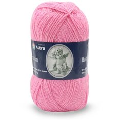 Пряжа для вязания Astra Premium Детская 90гр. 270м (35% шерсть меринос, 65% акрил) (056 розовый), 3 мотка