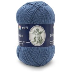 Пряжа для вязания Astra Premium Детская 90гр. 270м (35% шерсть меринос, 65% акрил) (022 джинса), 3 мотка
