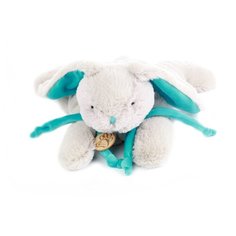 Мягкая игрушка Lapkin Кролик, 30 см, серый/бирюзовый AT365154