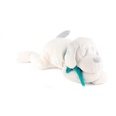 Мягкая игрушка Lapkin Собака, 60 см, белый/бирюзовый AT365216