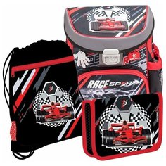 Набор Belmil Ранец Mini-Fit Racing Sport, в компл. с мешком для обуви и пеналом с 2-я клапанами