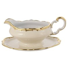 Соусник 450 мл Weimar Porzellan "Престиж /Золотая отводка" кремовый / 202071