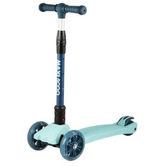 Самокат Трехколесный Складной, со Светящимися Колесами, Мятный - MSC-J072004D Maxiscoo