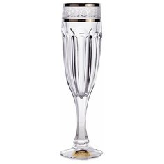 Бокалы для шампанского 150 мл 6 шт UNION GLASS "Сафари /Цветочный кант /платина" / 159555