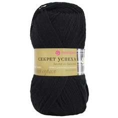 Пряжа Пехорка Секрет успеха, 100 % шерсть, 100 г, 250 м, 02 черный