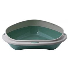 Туалет угловой шатл с бортиком 58х48х20,5см зелёный Georplast