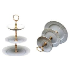 Этажерка 3-х ярусная Thun "Бернадотт /Отводка золото" (14 х 19 х 25 см) / 150935 Thun1794