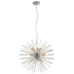 Люстра Lussole LSP-8336, E14, 360 Вт, кол-во ламп: 9 шт., цвет арматуры: серебристый