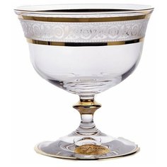 Креманки/мартинки 105 мл 2 шт UNION GLASS "Анжела /Цветочный кант /золото" / 159551