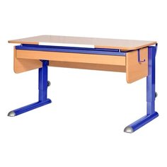 Стол детский Астек-Элара Моно-2 с выдвижным органайзером 112x58 см бук/бук/синий