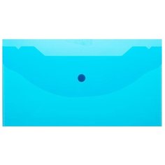 Attache Папка-конверт на кнопке A6, пластик, 10 шт синий