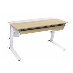 Стол детский Астек-Элара Прайм с ящиком 120x70 см береза/белый/белый