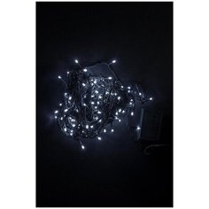 Гирлянда светодиодная Нить, 12,7 м, 220В, шнур зелёного цвета, 140 LED белых холодных диодов, 8 режимов работы, IP20 China Dans International