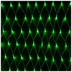 Светодиодная гирлянда занавес "Сетка" 2x1,5м, 160 зеленых LED ламп China Dans International