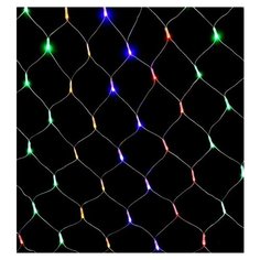 Светодиодная гирлянда занавес "Сетка" 1,5x1,5м, 120 цветных LED ламп China Dans International