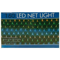 Светодиодная гирлянда занавес "Сетка" 2x1,5м, 160 белых холодных LED ламп China Dans International