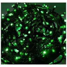 Гирлянда Нить, шнур черного цвета, 100 LED зелёных, China Dans, артикул 2013708