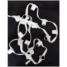 Гирлянда уличная Белт Лайт, расстояние 15 см, провод белого цвета, пятижильный, влагозащищенный, цоколь Е 27 China Dans International