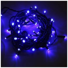 Гирлянда Нить, шнур черного цвета, 100 LED синие 9м China Dans International