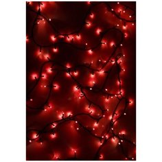 Гирлянда Нить, шнур черного цвета, 100 LED красные 9м China Dans International