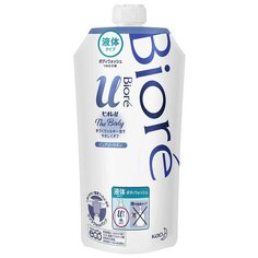 Мыло-пенка для душа Kao Biore U Foaming Body Wash Рure Сurtain аромат кристальной свежести сменная упаковка 340 мл. КАО