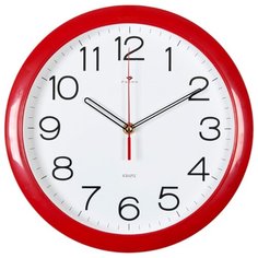 Часы настенные круг d=29см, корпус красный "Классика", 6026R Рубин
