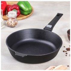 Сковорода литая чугунная 260х60 со съёмной ручкой 4641444 Камская Посуда