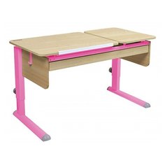 Стол детский Астек-Элара Твин-2 с ящиком 115x58 см береза/бук/розовый