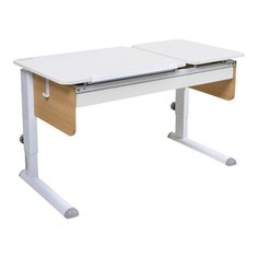 Стол детский Астек-Элара Твин-2 с ящиком 115x58 см белый/бук/белый