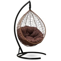 Подвесное кресло Laura Outdoor SEVILLA VERDE горячий шоколад + каркас (коричневая подушка)
