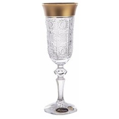 Бокалы для шампанского 150 мл 6 шт Mclassic "Лаура /Снежинка /Матовое золото" / 159642