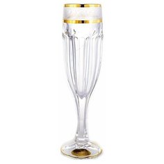 Бокалы для шампанского 150 мл 6 шт UNION GLASS "Сафари /Цветочный кант /золото" / 151523