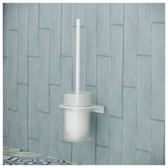 Ершик, матовое стекло, нержавеющая сталь, NOA, белый матовый, IDDIS, NOAWTG0i47