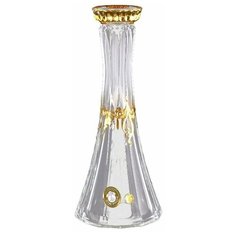 Подсвечник 25 см Crystalite Bohemia "Веллингтон /Золотой узор" / 086736